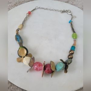 Chicos statement Artisan bead necklace